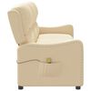 vidaXL 3-Sitzer Massagesessel Creme Stoff
