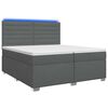 vidaXL Boxspringbett mit Matratze Dunkelgrau 200 x 200 cm Stoff