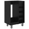 vidaXL Golf Schrank Mit Rad Uni Schwarz Eichen-Optik 65 x 45 x 98 cm
