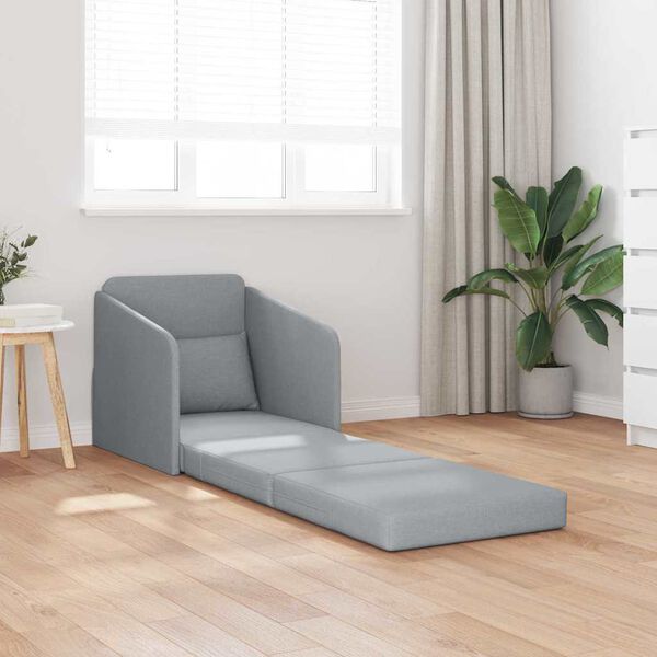 vidaXL Schlafsofa 60cm Hellgrau Stoff