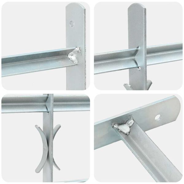 vidaXL Fenstergitter Verstellbar mit 3 Querst&auml;ben 500-650 mm