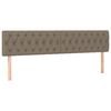 vidaXL Boxspringbett mit Matratze Taupe 180x200 cm Stoff