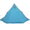 vidaXL Tipi-Campingzelt 5 Person Blau Wasserdicht