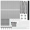 vidaXL Sechseckzaun mit Pfosten 50 x 1,6 m PVC-beschichteter Stahl