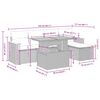 vidaXL 6-tlg. Garten-Sofagarnitur mit Kissen Beige Poly Rattan