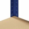vidaXL Eckregal mit 5 B&ouml;den Blau Stahl & Holzwerkstoff