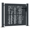 vidaXL Gartentor Anthrazit 100x100 cm Stahl Bambus-Design