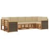 vidaXL Outdoor-Sofagarnitur 6 stk. Natur