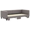 vidaXL Tagesbett Ausziehbar Taupe 90x200 cm Stoff