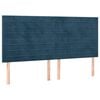 vidaXL Kopfteil Dunkelblau 160 x 5 x 118/128 cm Samt