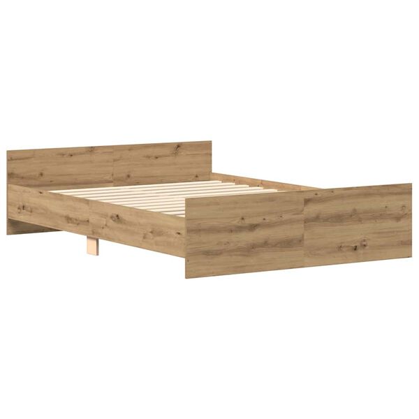 vidaXL Bettgestell ohne Matratze Artisan-Eiche 120x190cm Holzwerkstoff