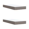 vidaXL Boxspringbett mit Matratze Taupe 200x200 cm Stoff