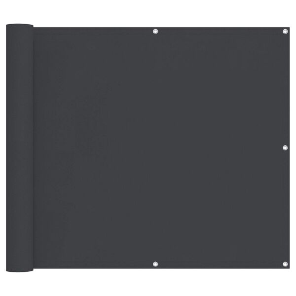 vidaXL Balkonsichtschutz Schwarz 100 x 500 cm Oxford-Stoff