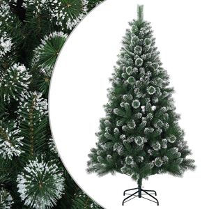 vidaXL K&uuml;nstlicher Weihnachtsbaum 120 cm PVC und Metall Gr&uuml;n