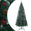 vidaXL K&uuml;nstlicher Weihnachtsbaum 400 cm PVC und Stahl Gr&uuml;n und Wei&szlig;