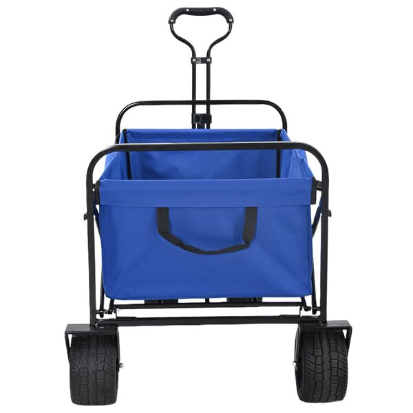 vidaXL Klapp-Handwagen Blau 89 x 63 x 96 cm Stahl und Oxford-Stoff
