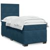 vidaXL Boxspringbett mit Matratze Blau 90x200 cm Samt