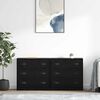 vidaXL Sideboards 2 pcs Schwarz Eichen-Optik 70 x 35,5 x 67,5 cm
