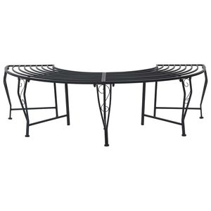 vidaXL Baumbank 4 -Sitzer 160 x 80 x 44 cm steel Schwarz