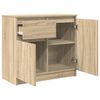 vidaXL Sideboard mit Schublade Sonoma-Eiche 71x35x65 cm Holzwerkstoff