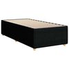 vidaXL Boxspringbett mit Matratze Schwarz 100x200 cm Stoff