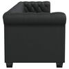 vidaXL Chesterfield-Sofa 3-Sitzer Kunstleder Schwarz