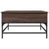 vidaXL Couchtisch Braun Eichen-Optik 80x80x45 cm Holzwerkstoff Metall