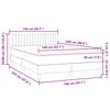 vidaXL Boxspringbett mit Matratze & LED Schwarz 140x220 cm Samt