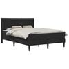 vidaXL Bettgestell mit Matratze mit Kopfteil Schwarz 140 x 190 cm Samt