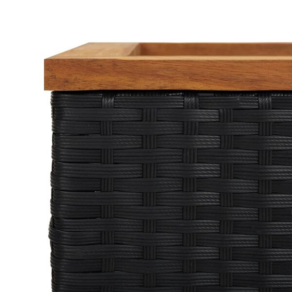 vidaXL Pflanzk&uuml;bel Schwarz 80x40x80 cm Poly Rattan