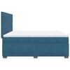 vidaXL Boxspringbett mit Matratze Blau 200x200 cm Samt