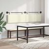 vidaXL H&auml;ngevorderseite Wandmontiert Creme 210 x 55 x 5 cm Cordstoff