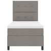 vidaXL Boxspringbett mit LED-Lichtleisten Taupe 90 x 190 cm Stoff