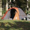 vidaXL Campingzelt 4 Personen Grau und Orange Wasserdicht