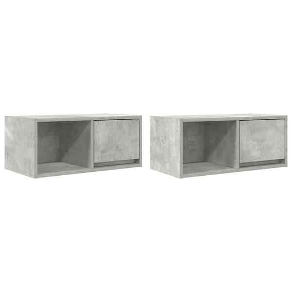 vidaXL TV-Schr&auml;nke 2 Stk. Betongrau 60x31x25,5 cm Holzwerkstoff