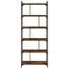vidaXL B&uuml;cherregal 6 B&ouml;den R&auml;uchereiche 76x32x192 cm Holzwerkstoff