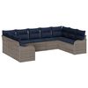 vidaXL Gartensofa-set Grau Poly-Rattan