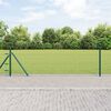 vidaXL Zaunpfosten Gr&uuml;n 50 x 0,4 m (36 mm Maschen) Stahl und PVC