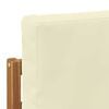 vidaXL Outdoor-Sofagarnitur mit Kissen 3 pcs Natur und Creme