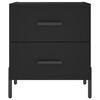 vidaXL Nachttische 2 Stk. Schwarz 40x35x47,5 cm Holzwerkstoff