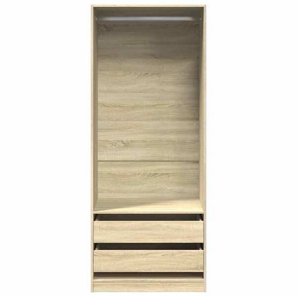 vidaXL Kleiderschrank Sonoma-Eiche 80x50x200 cm Holzwerkstoff