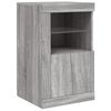 vidaXL Sideboard mit LED-Leuchten Grau Sonoma 164x37x67 cm