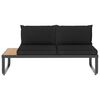 vidaXL 4-tlg. Garten-Ecksofa-Set mit Auflagen Aluminium und WPC
