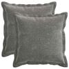 vidaXL Kissenbezug 2 stk. HOUTEN Dunkelgrau 40 x 40 cm Chenille-Stoff