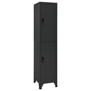 vidaXL Schlie&szlig;fachschrank Anthrazit 38x45x180 cm Stahl