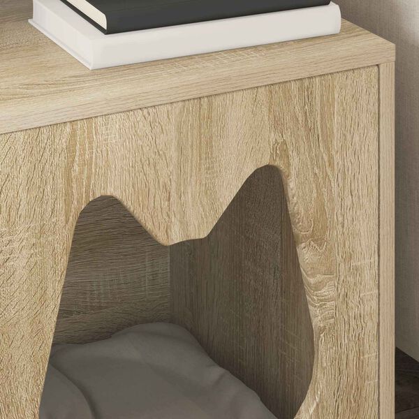 vidaXL Katzenhaus Sonoma 42,5 x 40 x 53,5 cm Holzwerkstoff