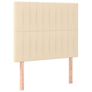 vidaXL Kopfteil Creme 80x5x118/128 cm Stoff