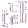 vidaXL Badezimmerm&ouml;bel-Set mit Regal 4 pcs Sonoma-Eiche Holzwerkstoff