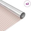 vidaXL Selbstklebende Spiegel-Folie 60 x 150 cm 2 Stk. Silber PET
