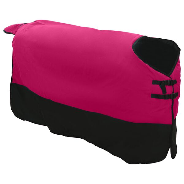 vidaXL Pferdedecke Rosa und Schwarz 125 cm Polyester